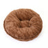 Round Bagel Mink Dog Bed Capuccino