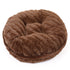 Round Bagel Mink Dog Bed Chocolate