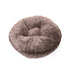 Round Bagel Mink Dog Bed Grey