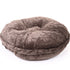 Round Bagel Mink Dog Bed Grey