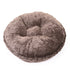Round Bagel Mink Dog Bed Grey