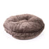 Round Bagel Mink Dog Bed Grey