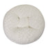 Round Bagel Mink Dog Bed White Crocodile