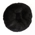 Round Bagel Shag Dog Bed Black