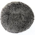 Round Bagel Shag Dog Bed Black Frosted
