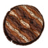 Round Bagel Shag Dog Bed Brown/Gold/Chocolate