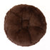 Round Bagel Shag Dog Bed Chocolate