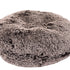 Round Bagel Shag Dog Bed Chocolate Frosted