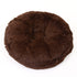Round Bagel Shag Dog Bed Chocolate