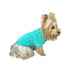 Scottish Cable Knit Dog Sweater Light Turquoise