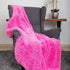 Shag Dog Blanket Throw Fuchsia