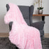 Shag Dog Blanket Throw Pink