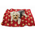 Silly Monkey Fleece Dog Blanket Burgundy