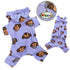 Silly Monkey Fleece Hooded Dog Pajamas Lavender