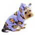 Silly Monkey Fleece Hooded Dog Pajamas Lavender
