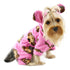 Silly Monkey Fleece Hooded Dog Pajamas Pink