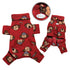 Silly Monkey Fleece Turtleneck Dog Pajamas Burgundy