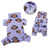Silly Monkey Fleece Turtleneck Dog Pajamas Lavender