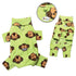 Silly Monkey Fleece Turtleneck Dog Pajamas Lime