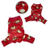 Silly Monkey Sleeveless Fleece Pajamas Burgundy