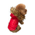 Ski Bunny Puffer Dog Coat Red