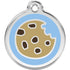 Stainless Steel And Enamel Cookie Blue Dog ID Tag