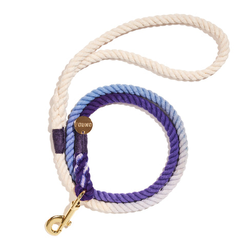 Standard Bolt Snap Rope Dog Leash Purple Ombre