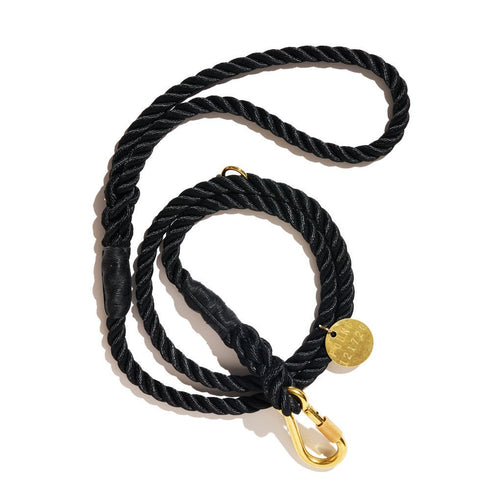 Standard Cotton Rope Dog Leash Black