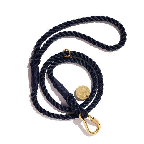 Standard Cotton Rope Dog Leash Navy