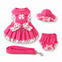 Strawberry Patch Dog Harness Dress Set