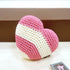 Stripy Heart Crochet Dog Toy