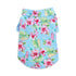 Tropical Island Dog Shirt Blue