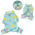 Ultra Plush Colorful Hearts Turtleneck Dog Pajamas Blue