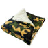 Ultra-Soft Camouflage Flannel Dog Blanket Green