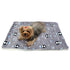 Ultra Thick Plush Penguins & Snowflakes Dog Blanket Grey