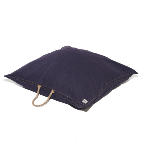 Washable Denim Dog Bed Blue