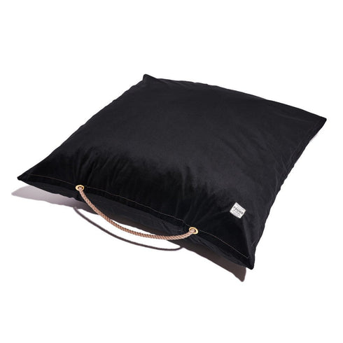 Washable Velvet Dog Bed Black