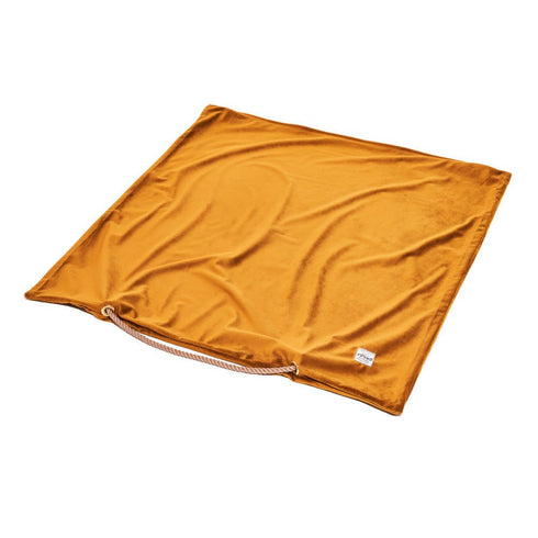 Washable Velvet Dog Bed Cover Ochre