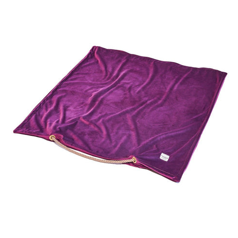 Washable Velvet Dog Bed Cover Purple