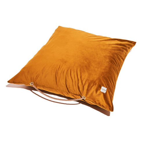 Washable Velvet Dog Bed Ochre