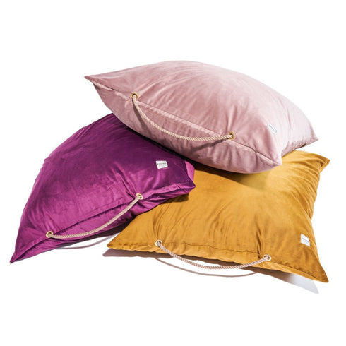 Washable Velvet Dog Bed Purple