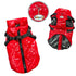 Water Resistant Puffy Dog Harness Vest Red
