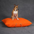 Waxed Cotton Canvas Dog Bed Fire Orange