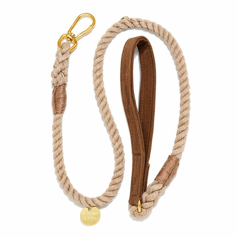 Waxed Cotton Canvas Dog Leash Cinnamon