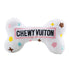 White Chewy Vuiton Bone Dog Toy