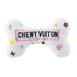 White Chewy Vuiton Bone Dog Toy