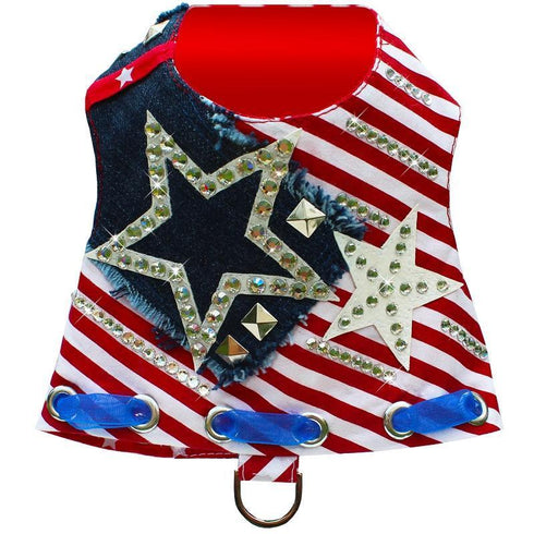 4th Of July Star Freedom Dog Harness Vest