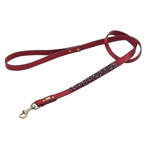 Amethyst Beaded Dog Leash