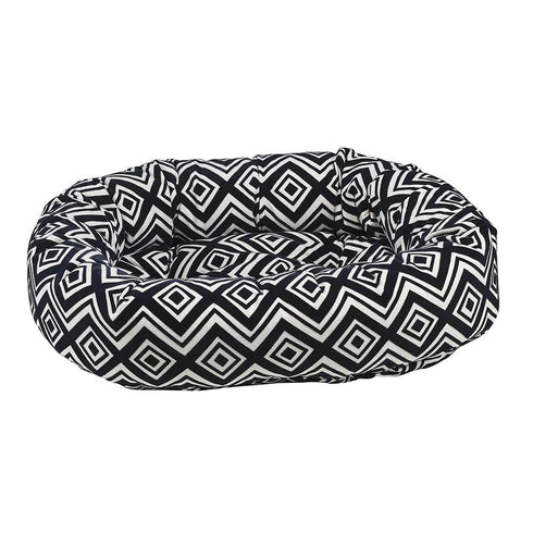 Azure Microvelvet Donut Dog Bed