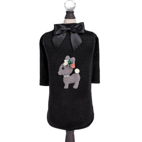 Baby Deer Dog Tee Black